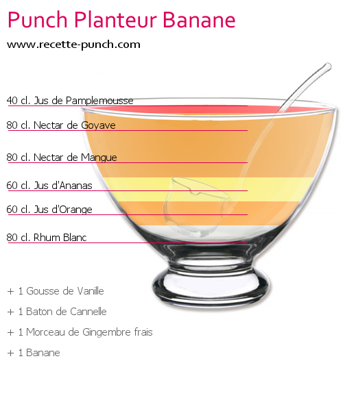 Cocktail PUNCH PLANTEUR BANANE