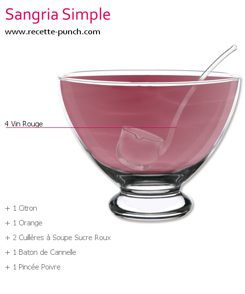 Photo Cocktail SANGRIA SIMPLE Cocktail SANGRIA SIMPLE