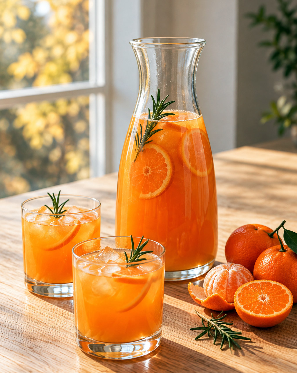 Punch clementine romarin sans alcool