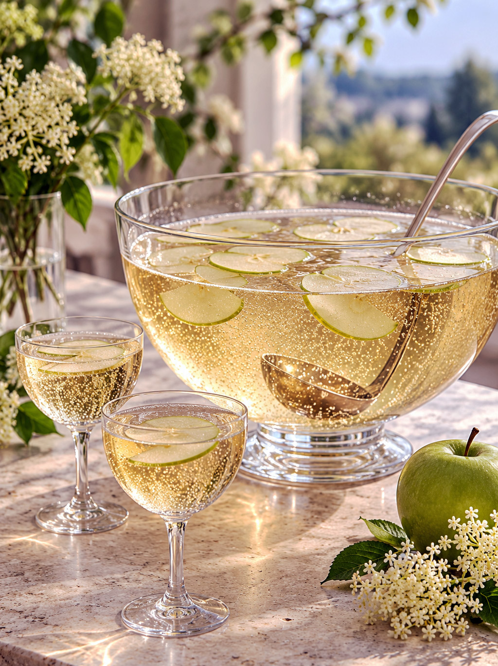 Punch cremant pomme fleur de sureau