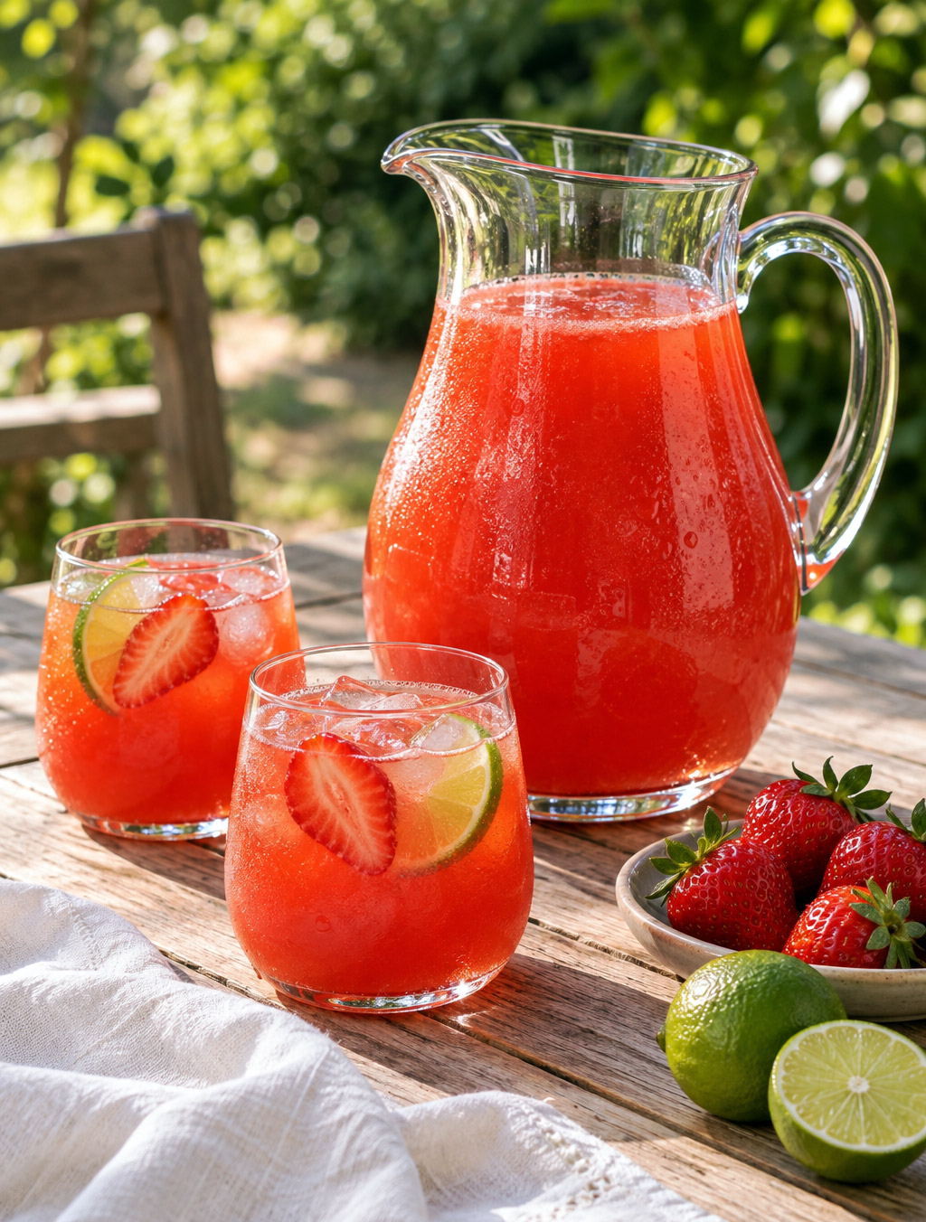 Punch fraise citron vert