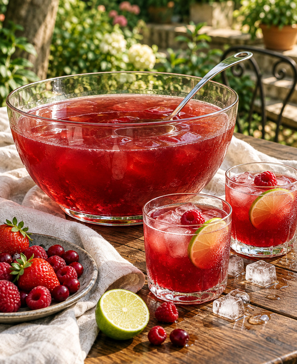 Punch fruits rouges et rhum
