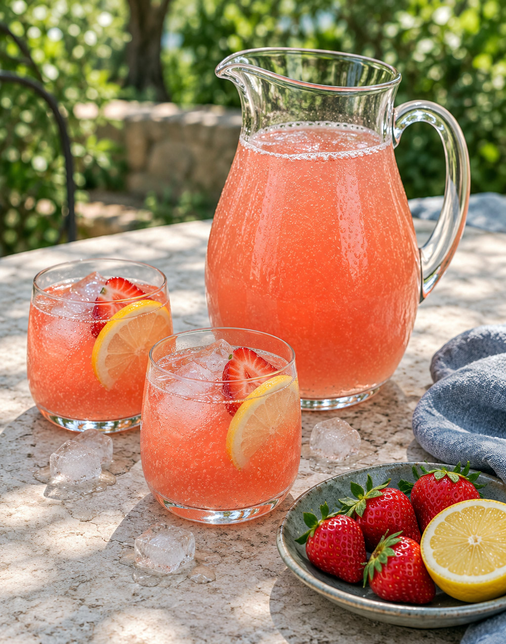 Punch gin fraise et citron