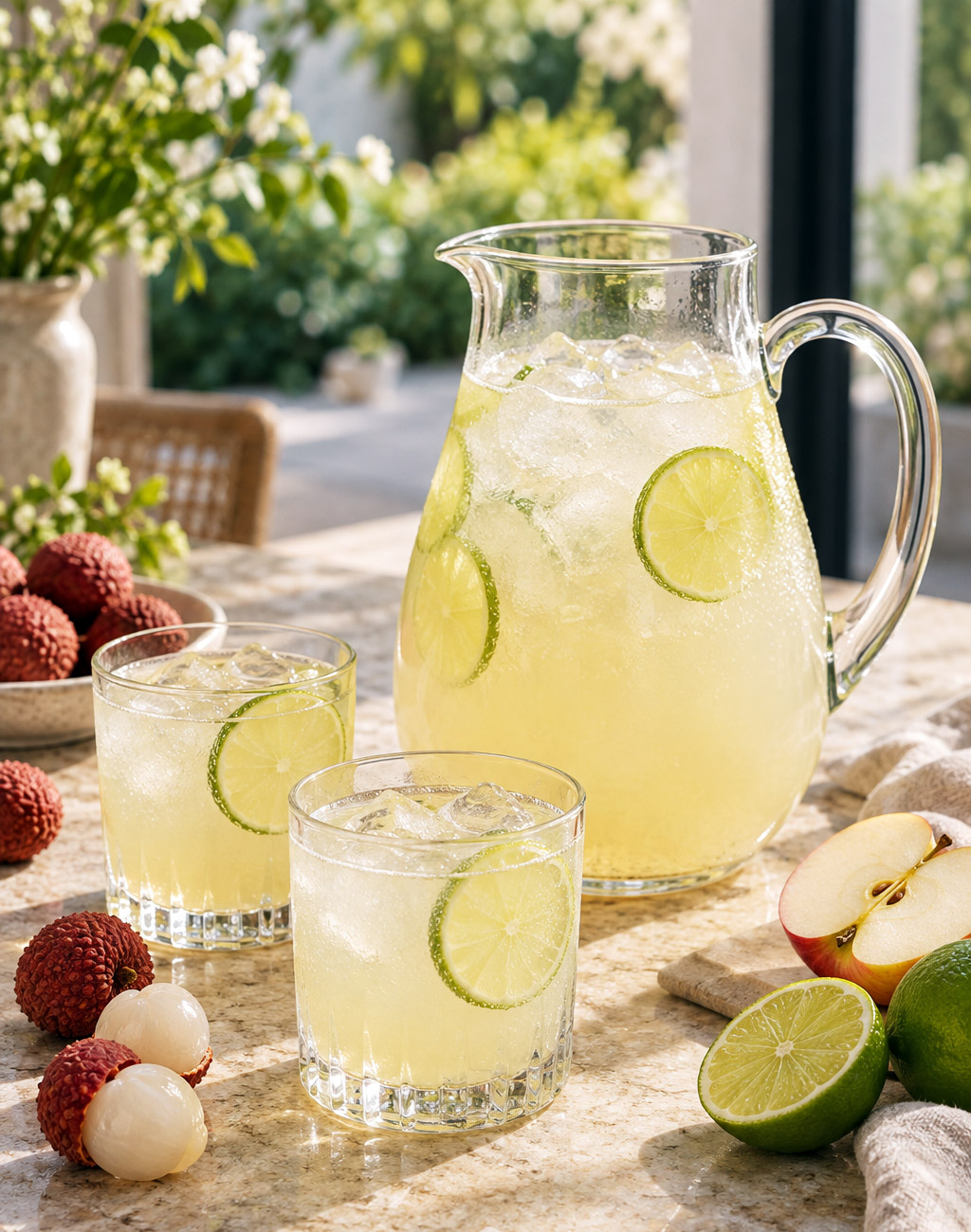 Punch gin litchi citron vert