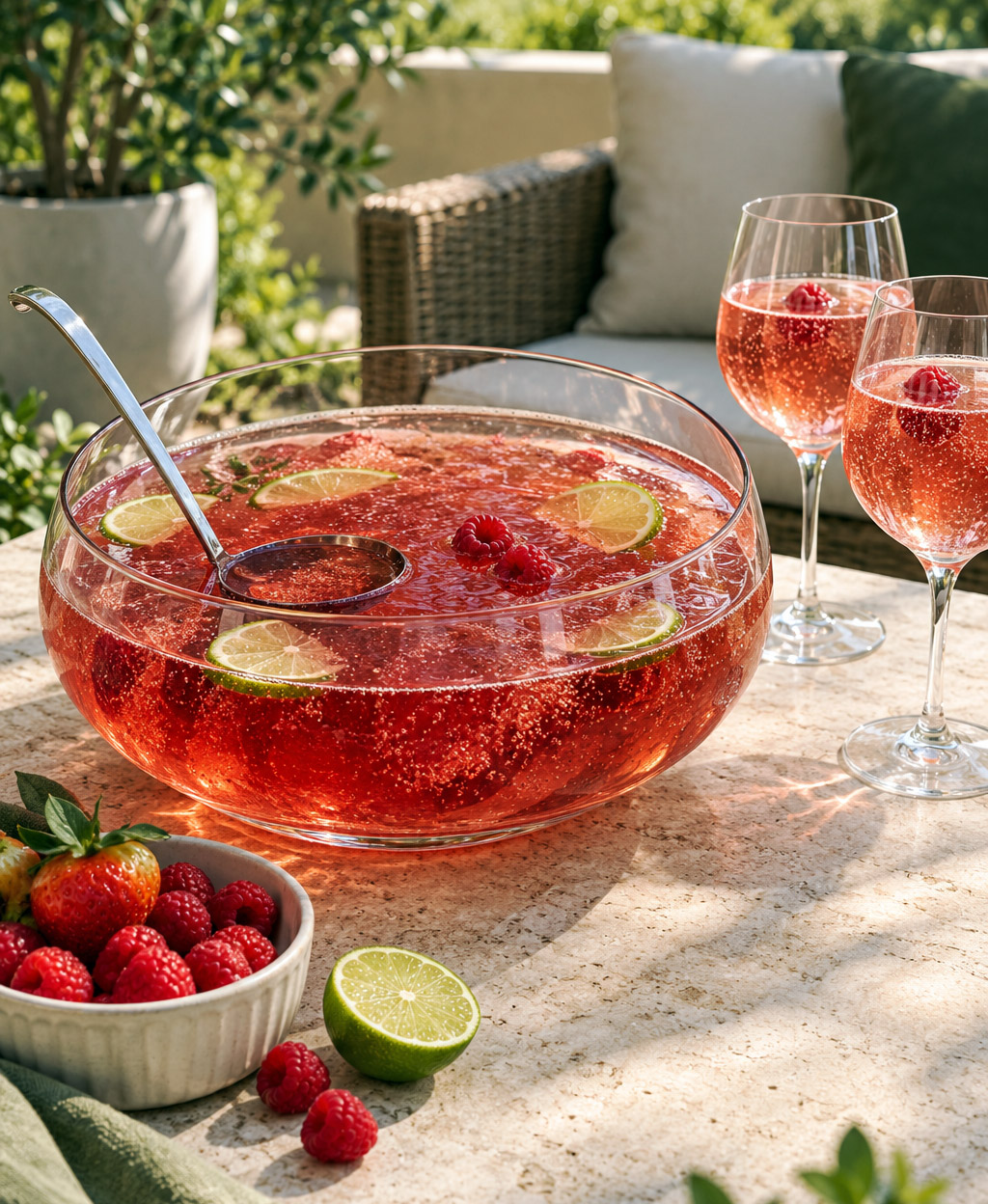 Punch prosecco fruits rouges
