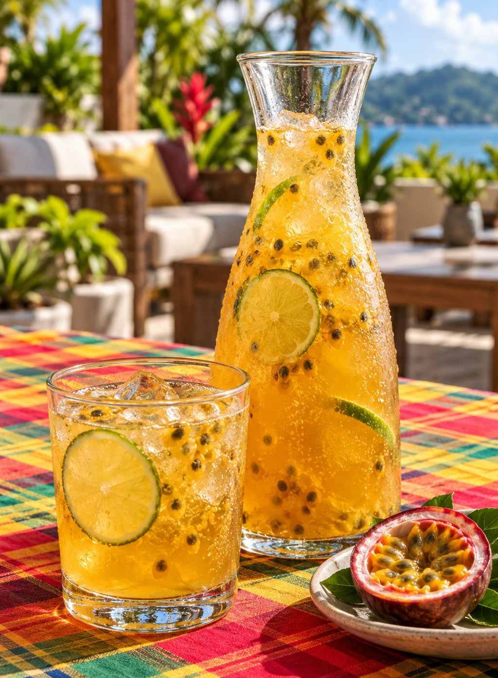 Punch rhum Red Bull et passion