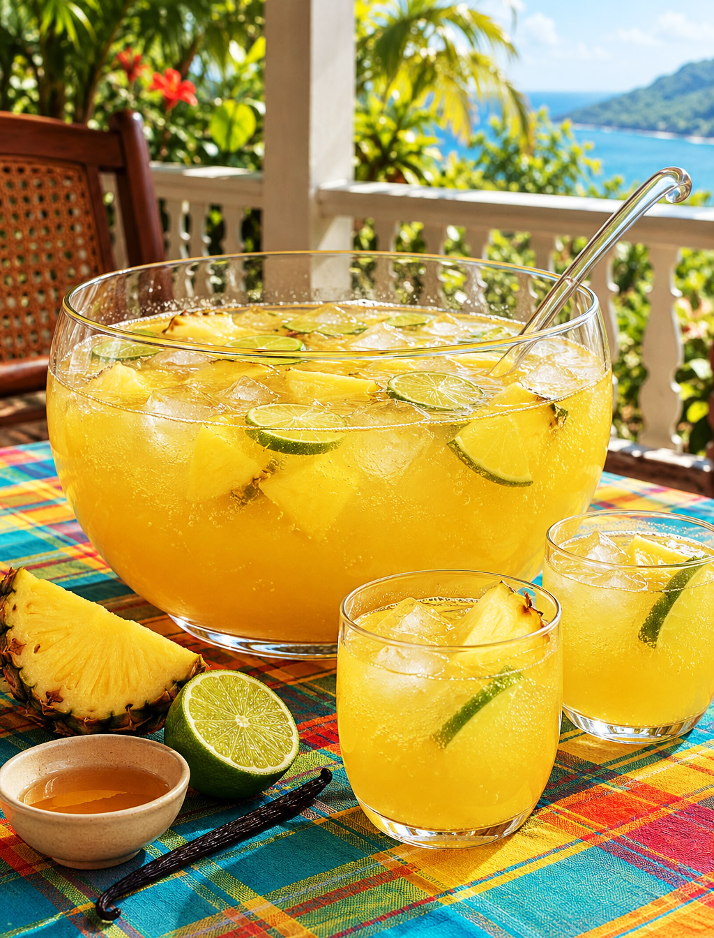 Punch rhum arrange ananas vanille miel