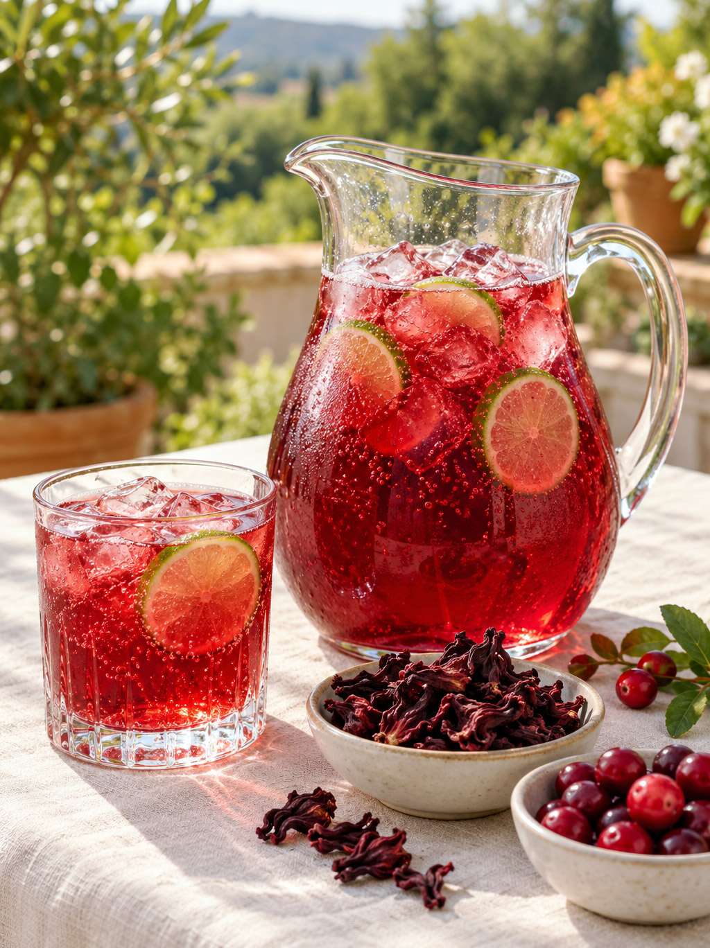 Punch hibiscus cranberry petillant sans alcool