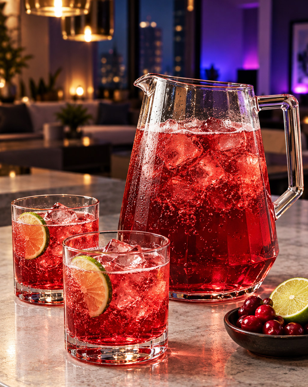 Punch vodka red bull et cranberry